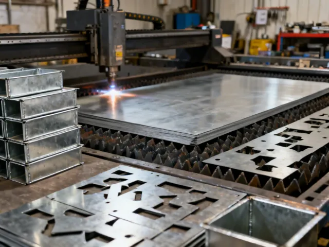 HVAC ductwork fabrication using Hypertherm plasma on galvanized sheet metal