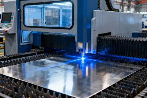 Hypertherm fiber laser cutting system for high-precision metal fabrication